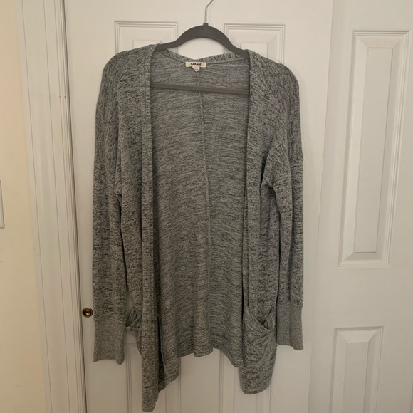 Garage Heather Grey Cardigan - Picture 1 of 4